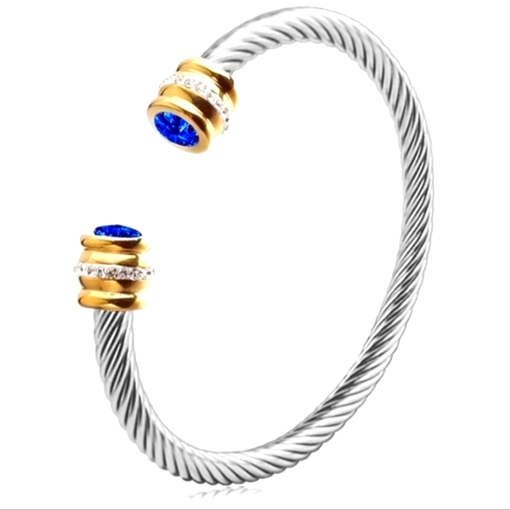 #37-Zirconia Crystal Cuff Bracelet